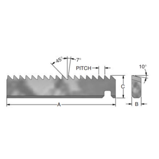 Picture of Advent Tool ATM-6B-7/45 Indexable Thread Mill Int / Ext 6.00TPI Pitch Carbide